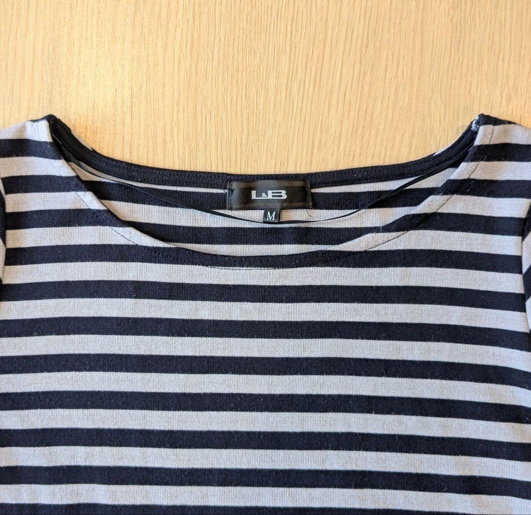 【L&B 】ボーダー 半袖チュニック Mサイズ — image 3