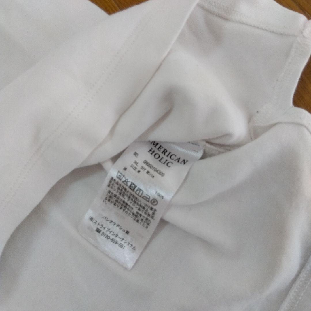 アメリカンホリック　ロングTシャツ　ホワイト　Mサイズ　レディース — image 4