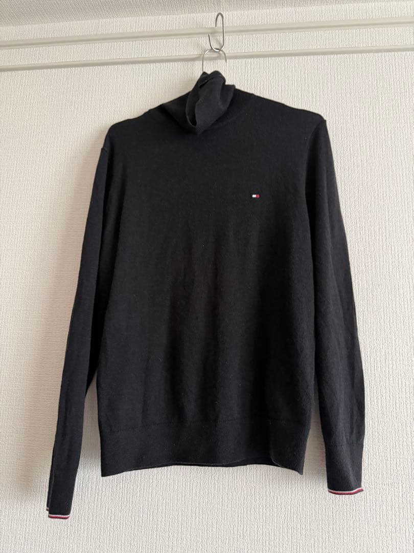 TOMMY HILFIGER タートルネック ニット ブラック S — image 3