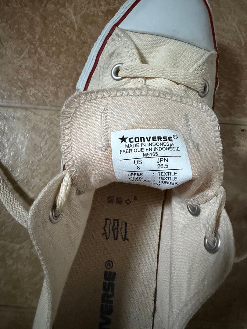 Converse All Star ローカット アイボリー　コンバース26.5 — image 5