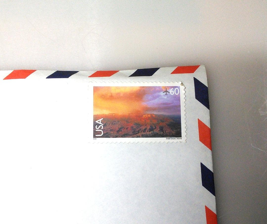 S.A.S.E. （ AIRMAIL 4枚、green stamp 3枚） — image 3