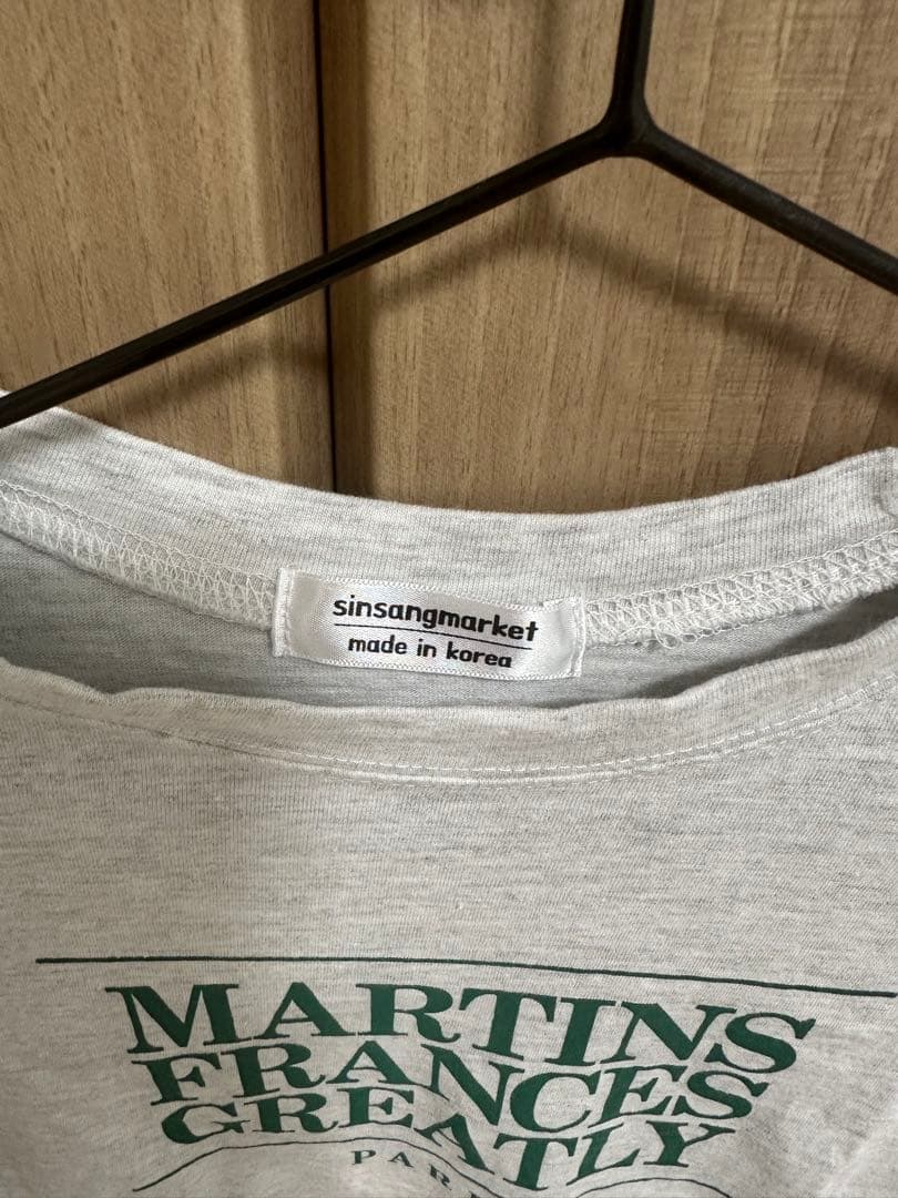 sinsangmarket ロゴTシャツ グレー 美品 フリーサイズ — image 2