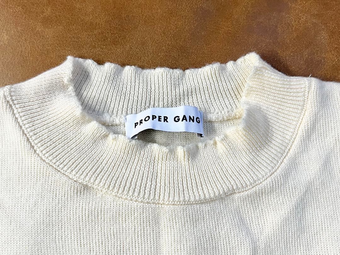 【Proper Gang】ロゴニット　セーター　ホワイト — image 4