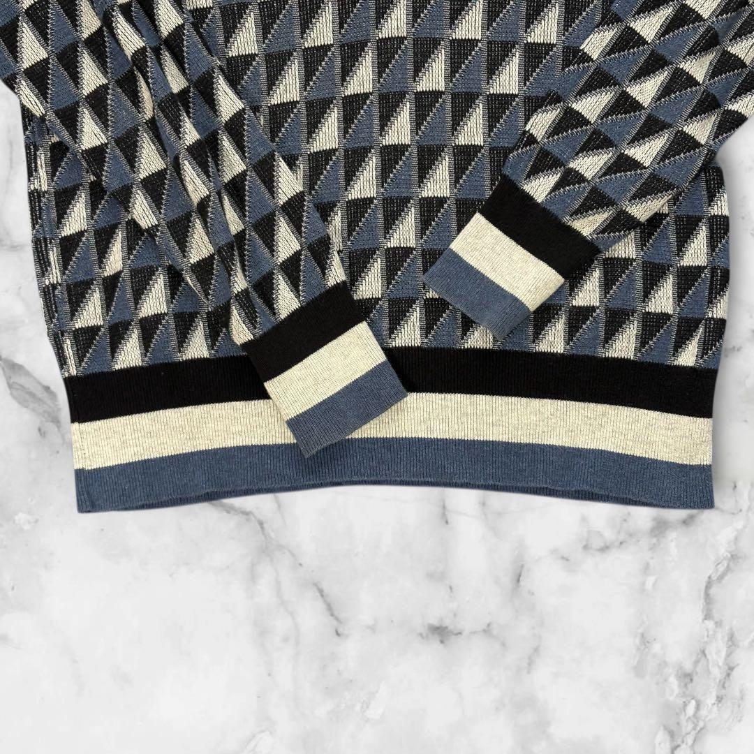 【美品】White Mountaineering 幾何学ジャガードVネックニット — image 5