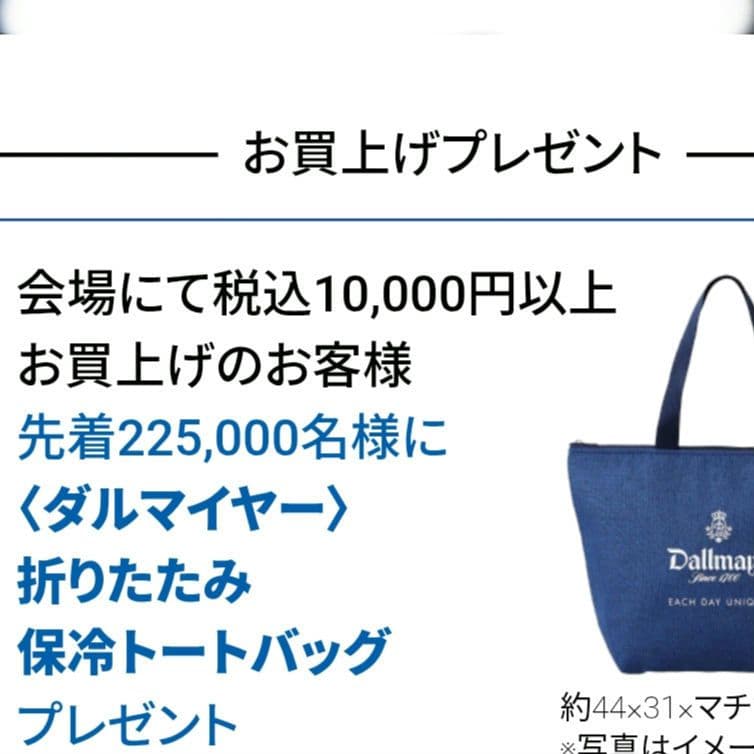 高島屋ノベルティDallmayr 折りたたみ保冷トートバッグ — image 3