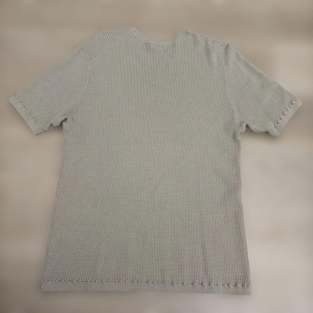 ワッフルニットTシャツ　半袖 グレー系 — image 2