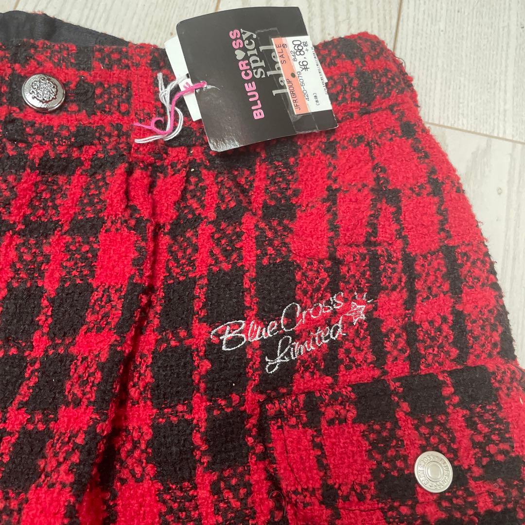 Blue Cross 赤黒チェック ショートパンツ バルーンパンツ　ツイード — image 2