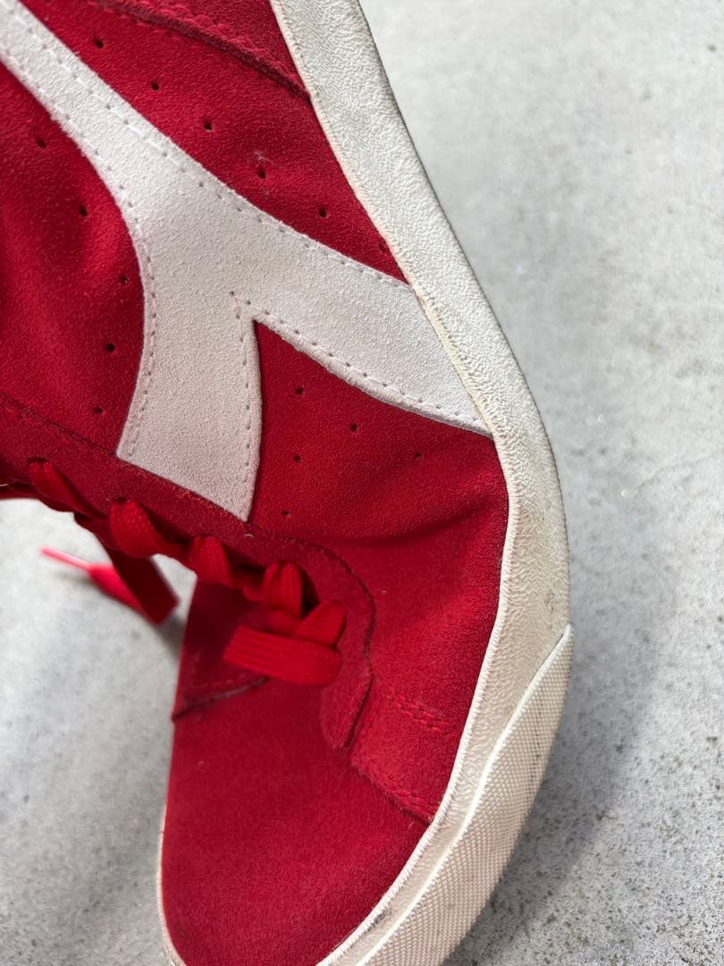 ジャンク品　Diadora ハイカットスニーカー レッド — image 5