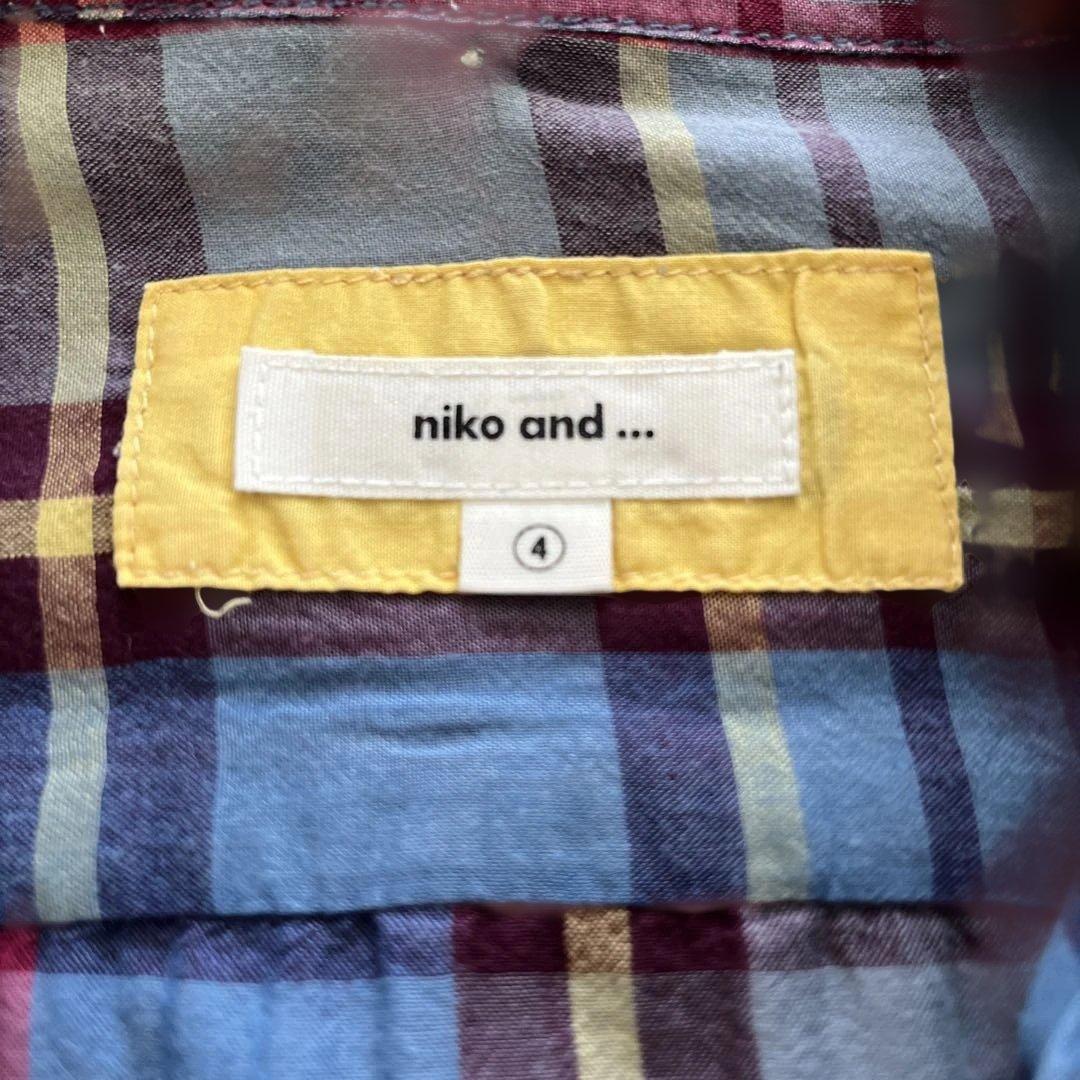 niko and... チェック柄 半袖シャツ L — image 3