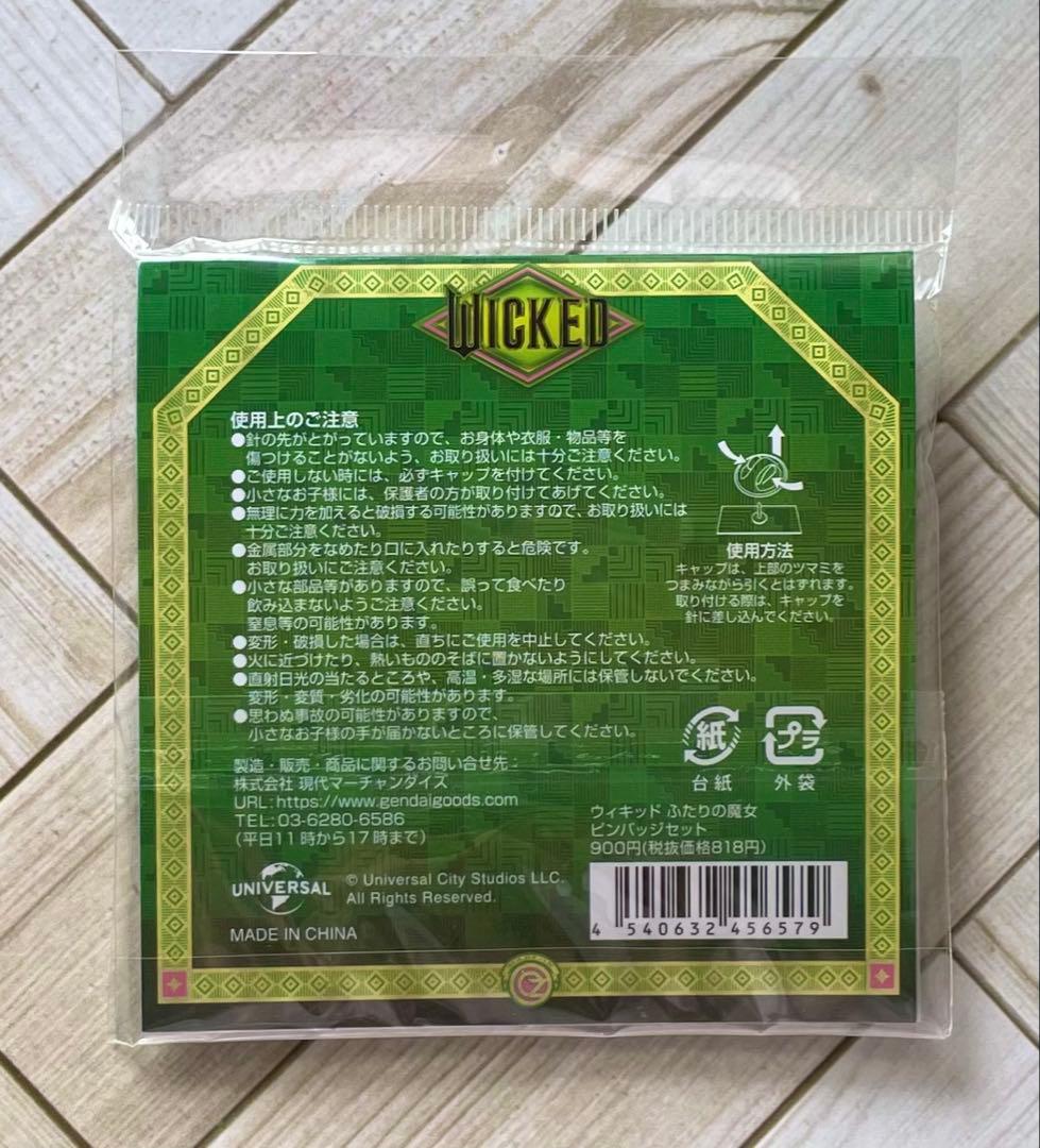 【映画WICKED】劇場オリジナルピンバッジ　エルファバ【匿名配送】 — image 2