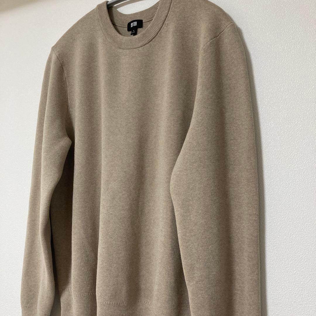 ユニクロ メンズ セーター ベージュ 長袖 — image 4
