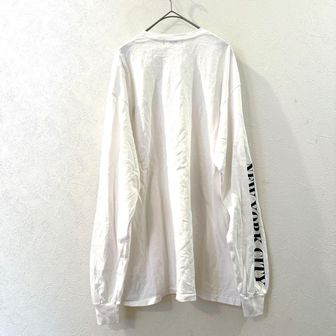 ショコラフィネローブ NYC 袖ロゴ ロングTシャツ 白 Lサイズ — image 2