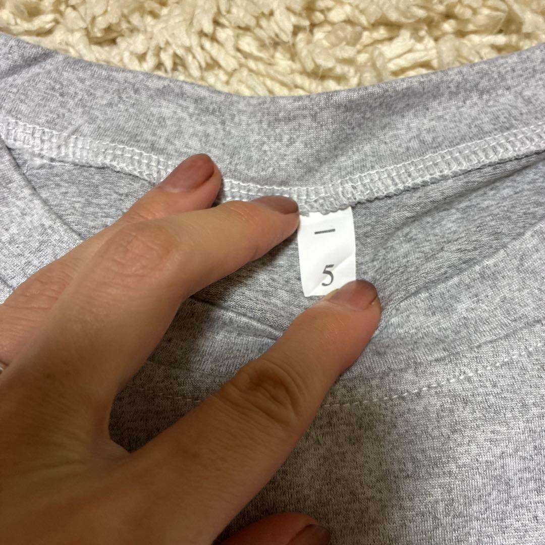 新品　ロゴTシャツ グレー 半袖 オーバーサイズ ゆるだぼ 韓国風　ユニセックス — image 4