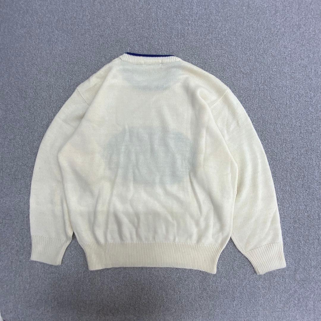 ゆ1045 First Flight ニット セーター ホワイト L 古着 — image 2
