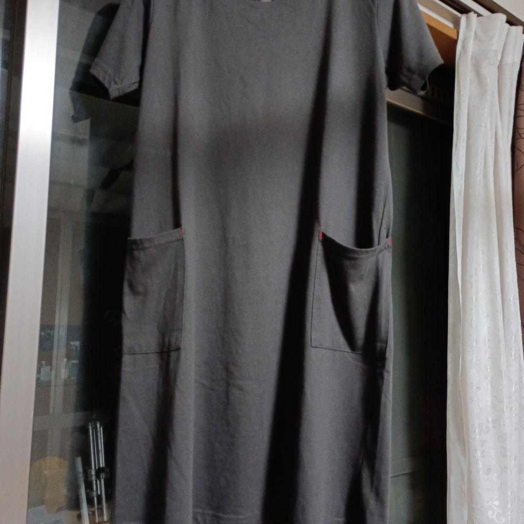 カーキ色濃いグレー色ワンピース — image 3