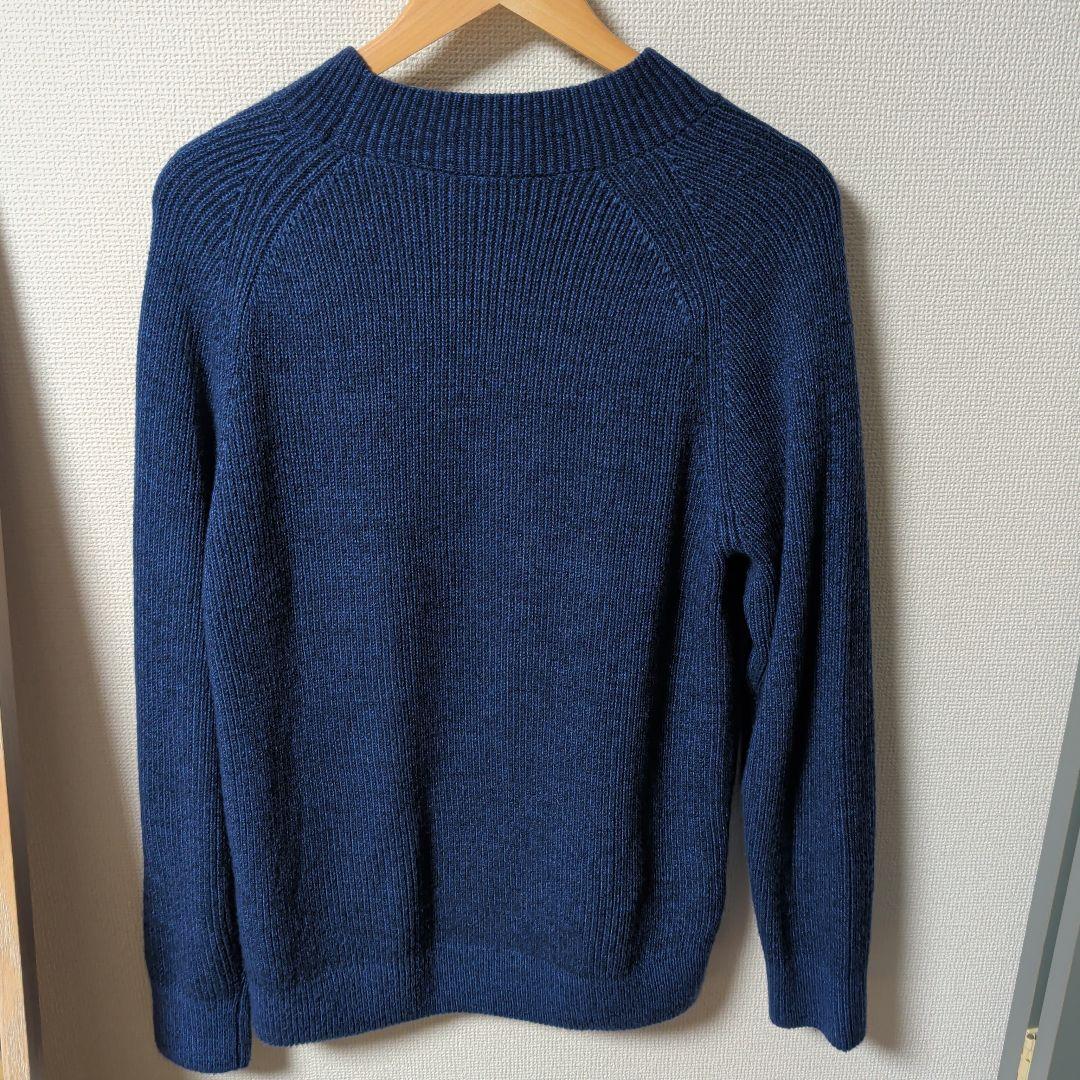 UNIQLO リブ編みクルーネックセーター ブルー Lサイズ — image 4