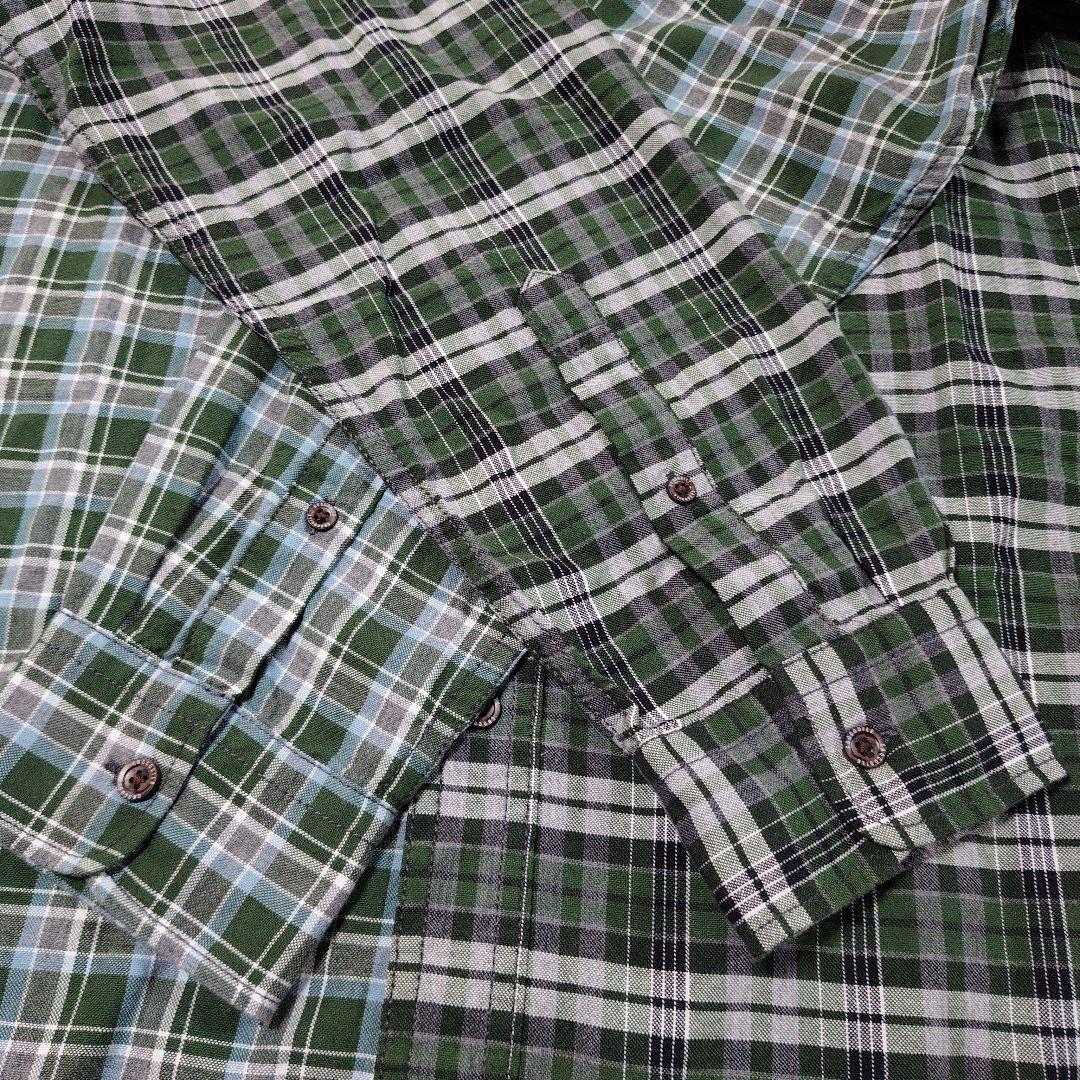 Crocodile チェック柄 長袖シャツ 　綿１００％ LL — image 5
