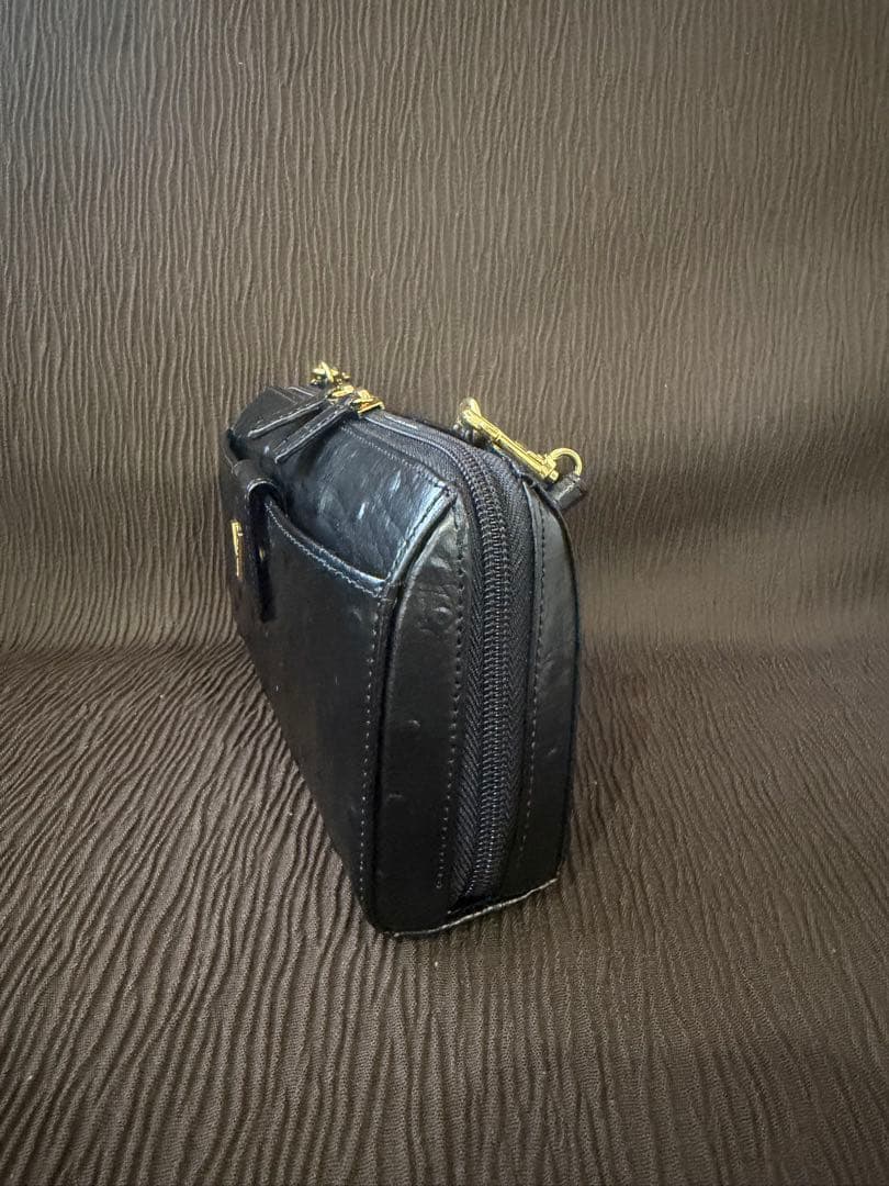 VALENTINO オーストリッチ ハンドバッグ 財布 ブラック — image 2