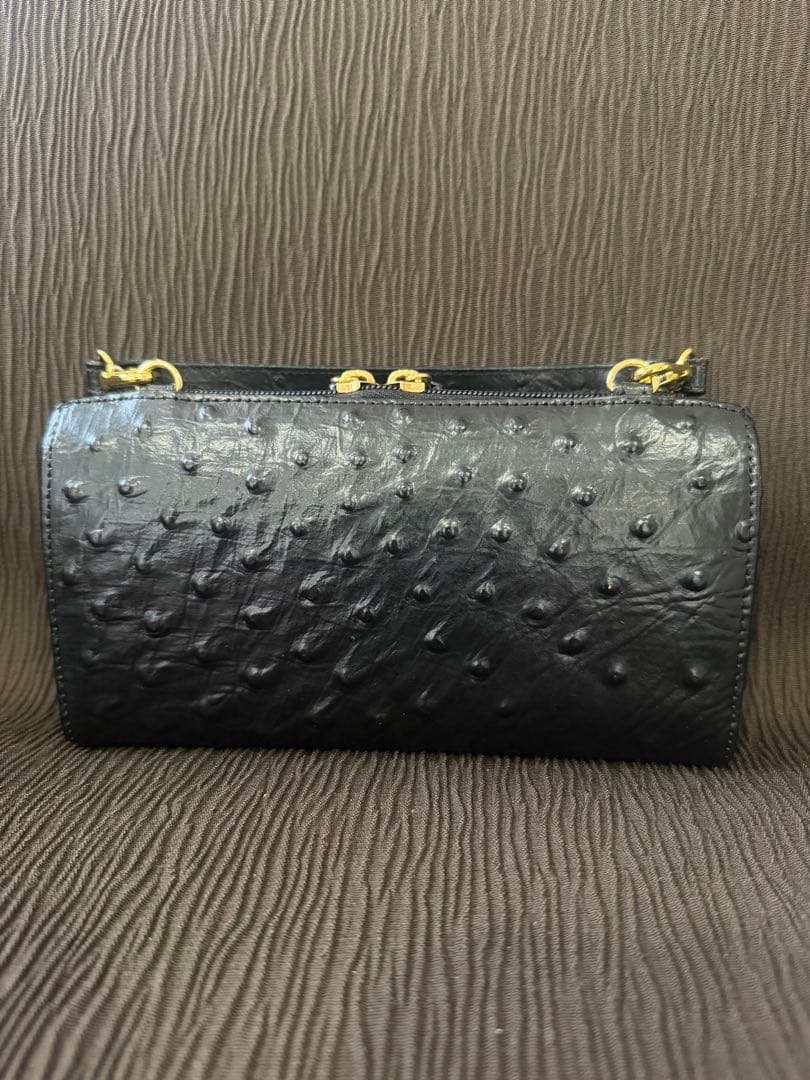 VALENTINO オーストリッチ ハンドバッグ 財布 ブラック — image 3