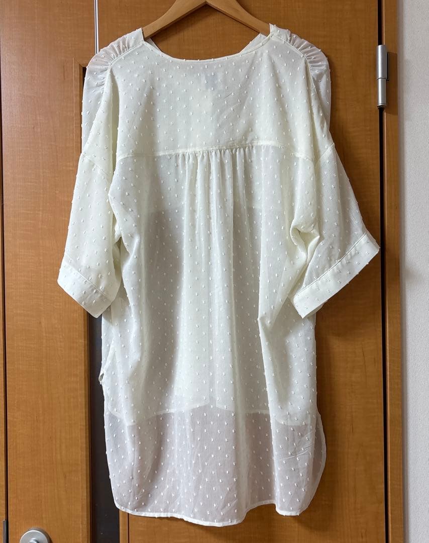 coen コーエン ドットドビー ロング ブラウス — image 5