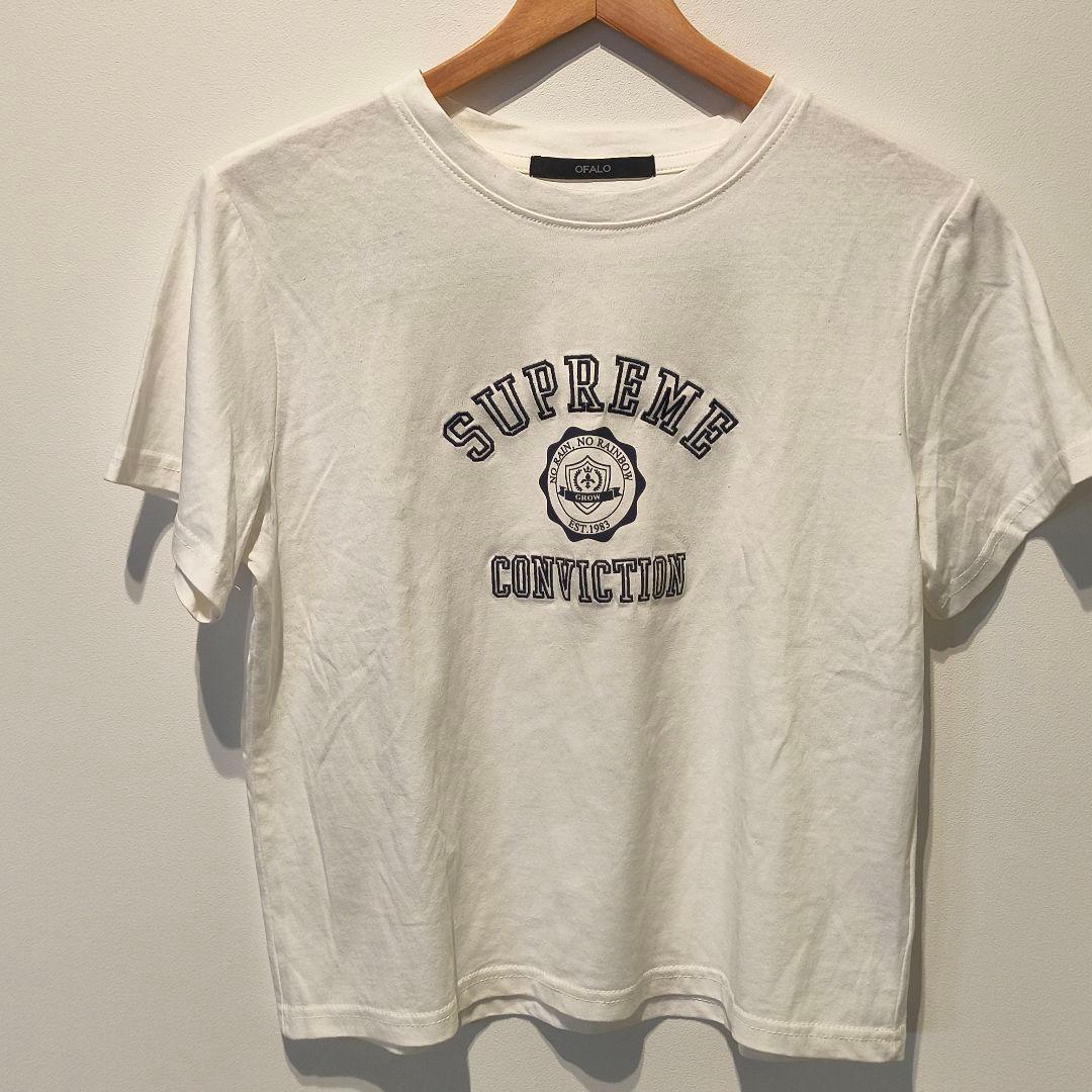 OFALO　オファロ　半袖 Tシャツ ホワイト ロゴ刺繍 — image 2