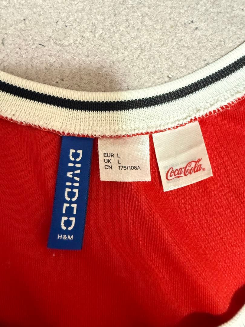 H&M DIVIDED Coca-Cola タンクトップ レッド L — image 3