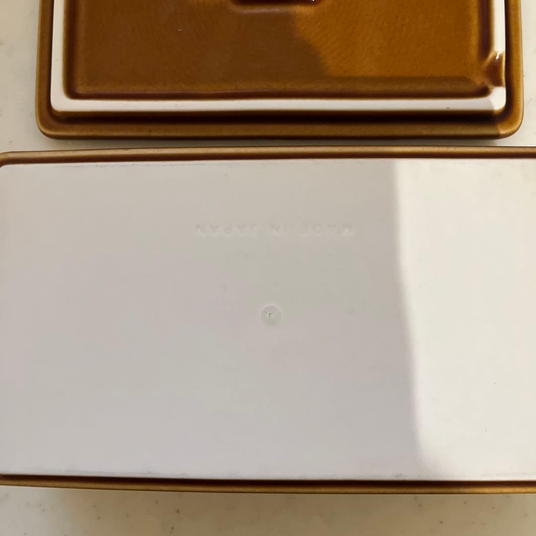 陶器製 バターケース ブラウン — image 3