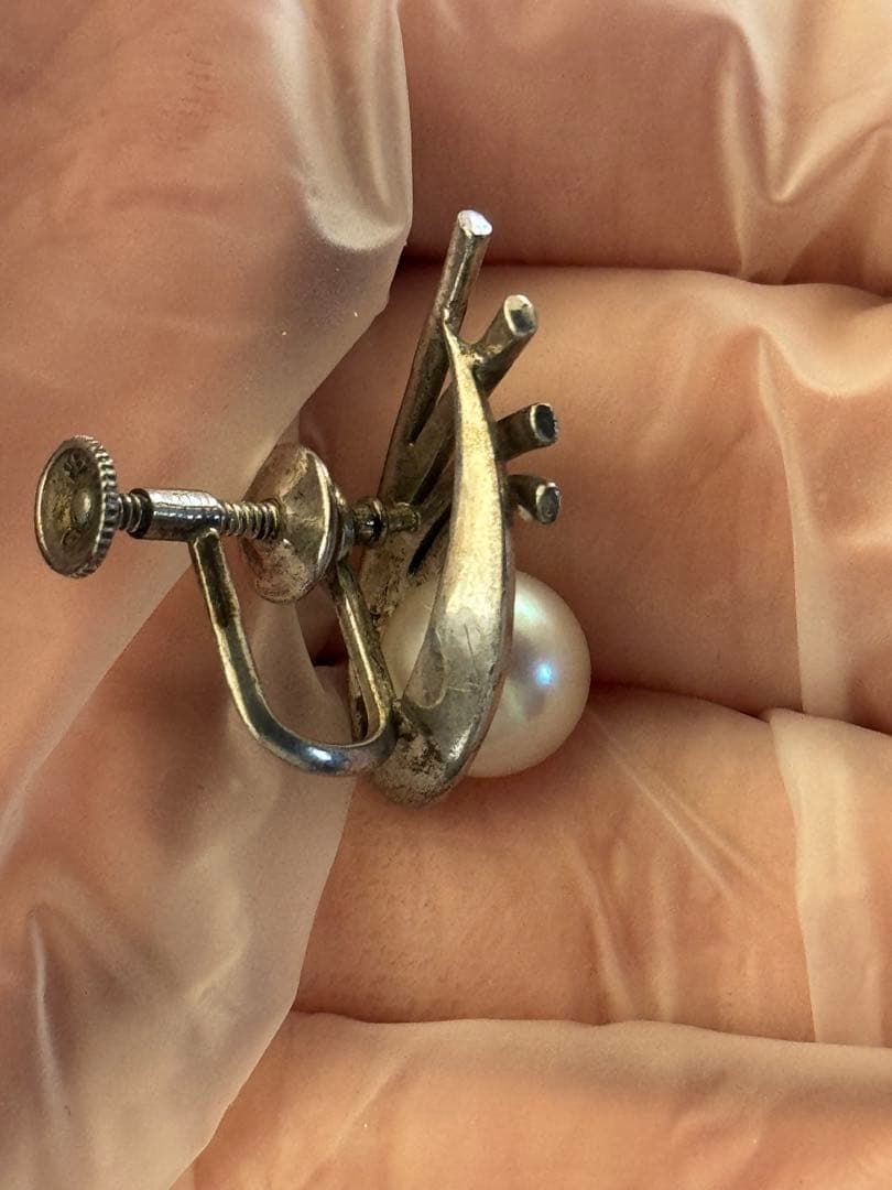 パールイヤリング　silver — image 4