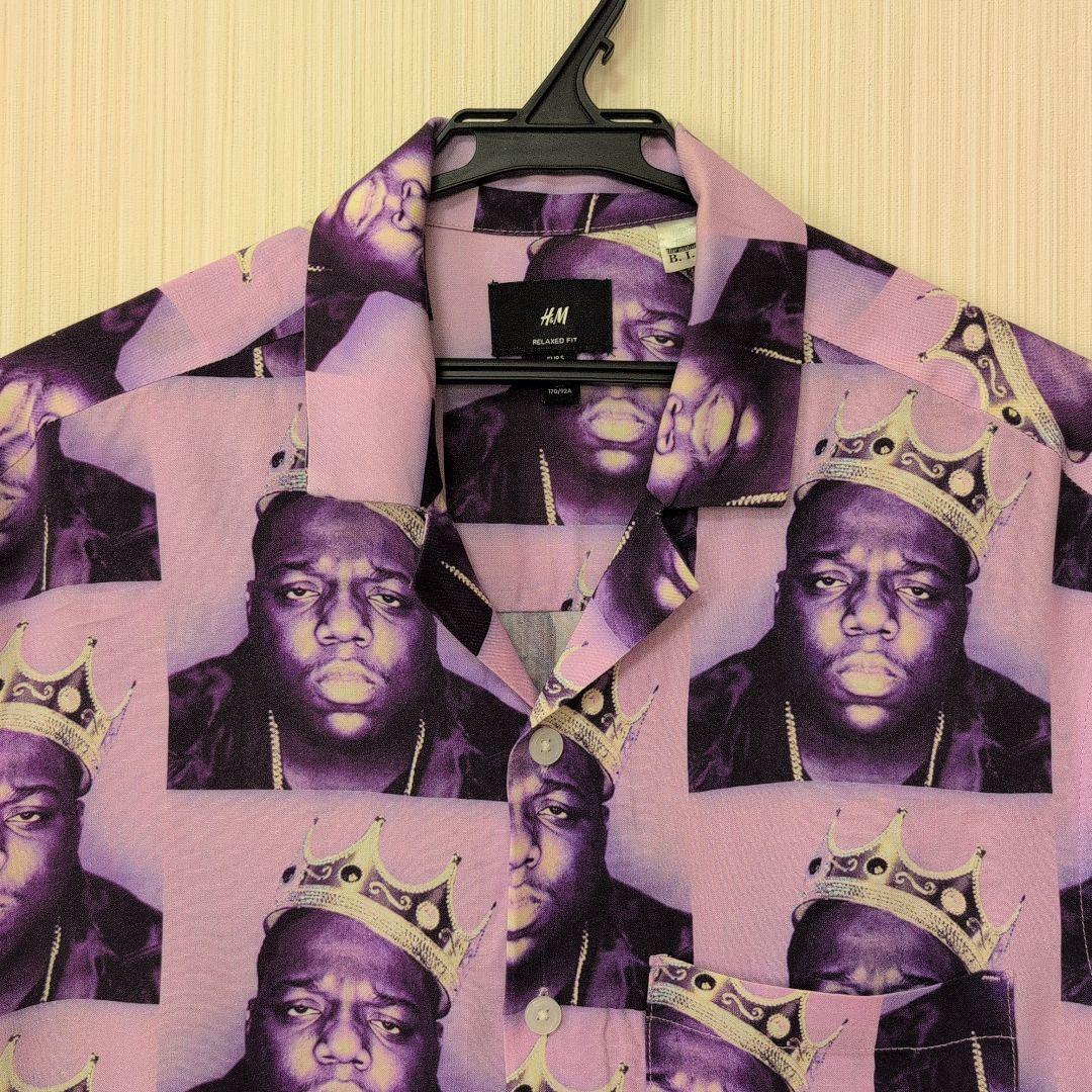 H&M The Notorious B.I.G ビギーレーヨンシャツ(半袖)　S — image 4
