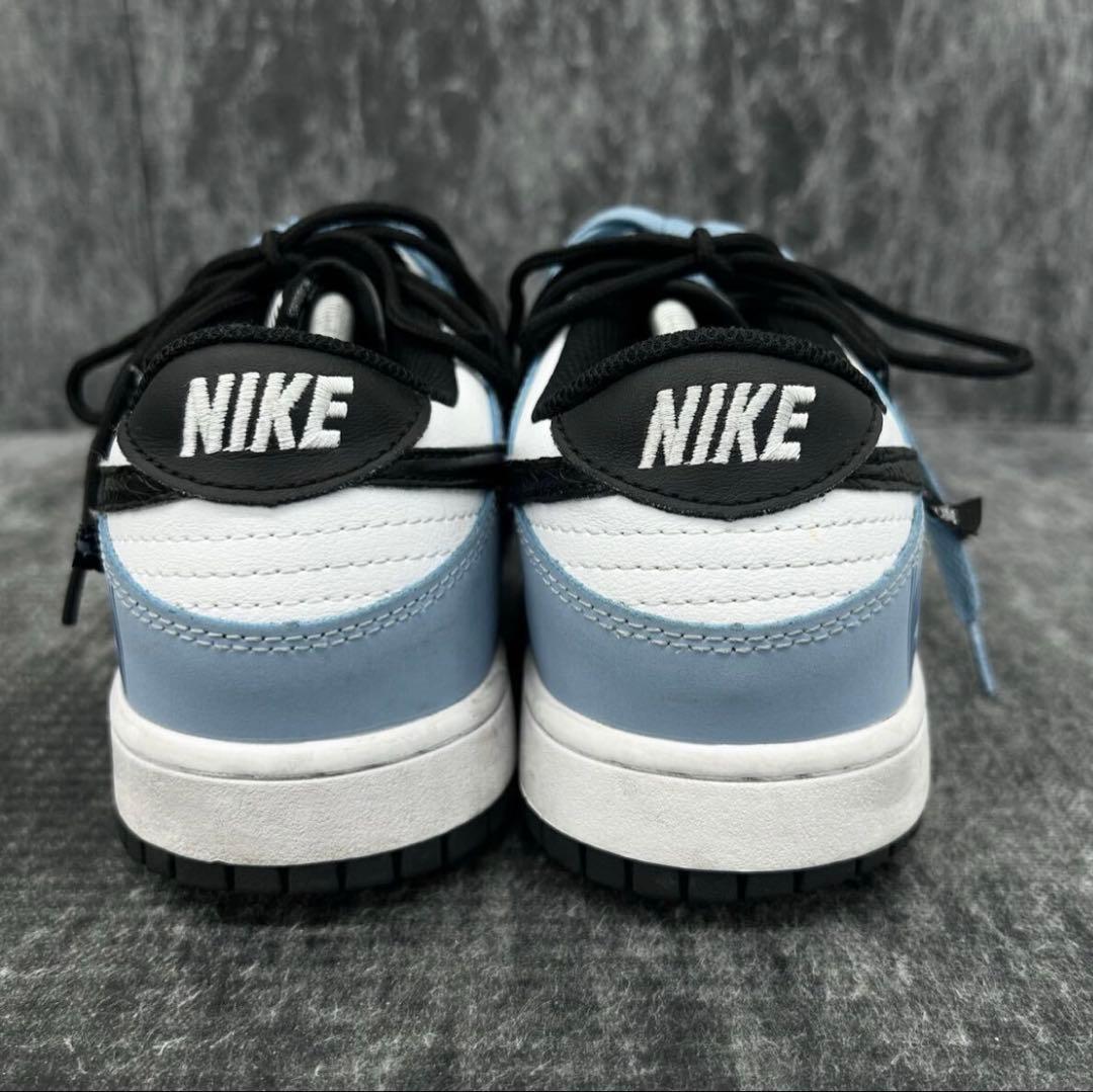 NIKE DUNK LOW スニーカー　カスタム　28cm ホワイト　ブルー — image 4