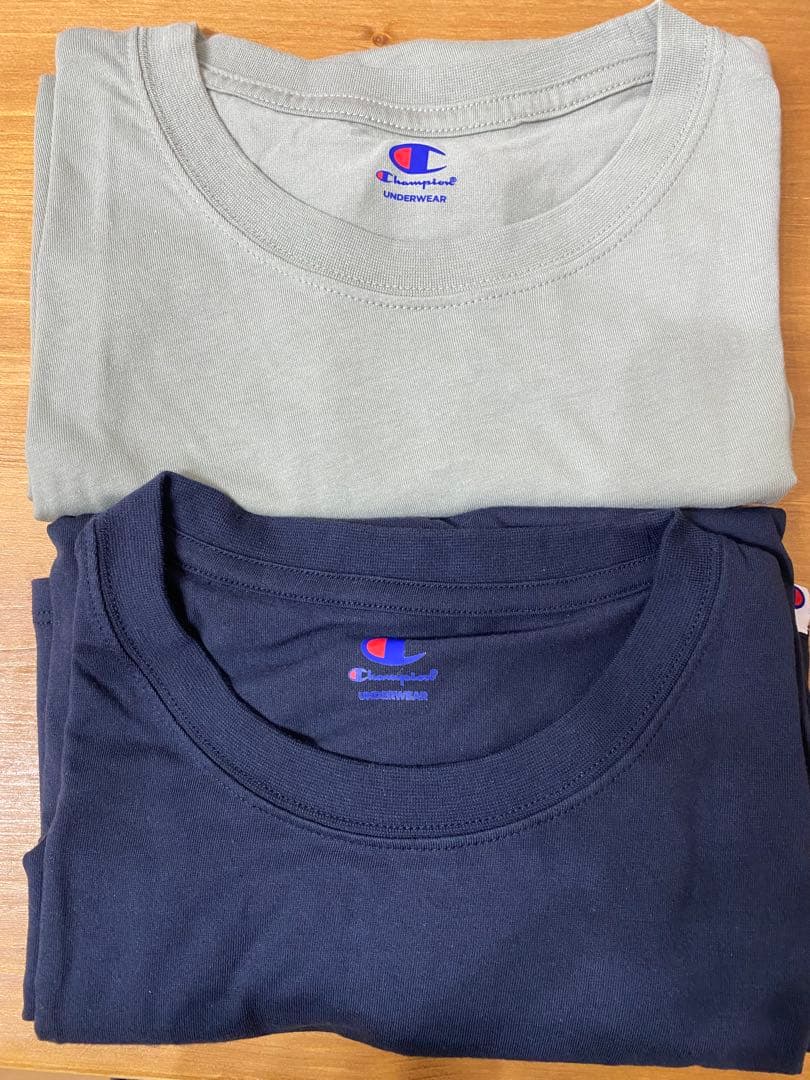 Champion 2P Tシャツ Mサイズ ネイビー　カーキ　チャンピオン — image 3