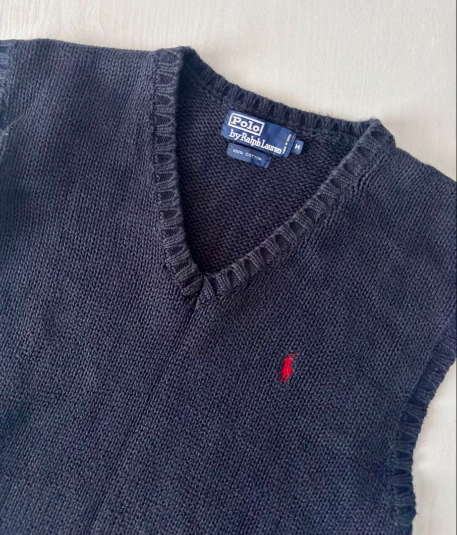 90s Polo by Ralph Lauren ニットベスト ネイビー M — image 3