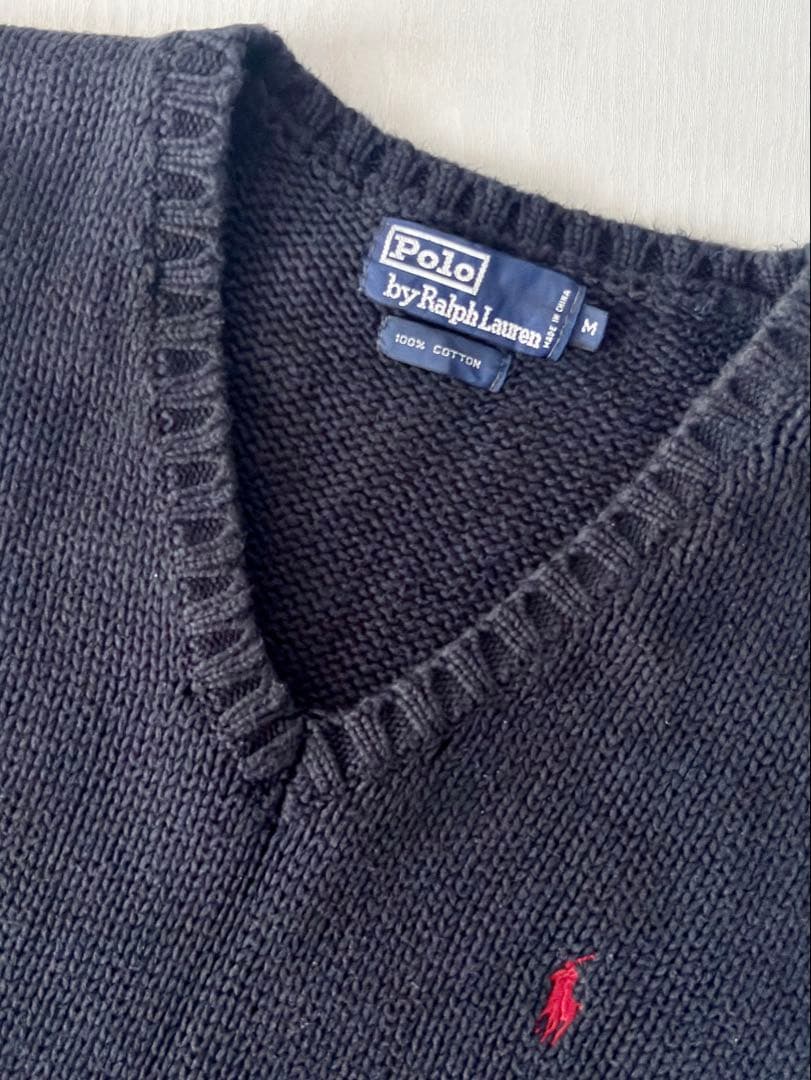 90s Polo by Ralph Lauren ニットベスト ネイビー M — image 4