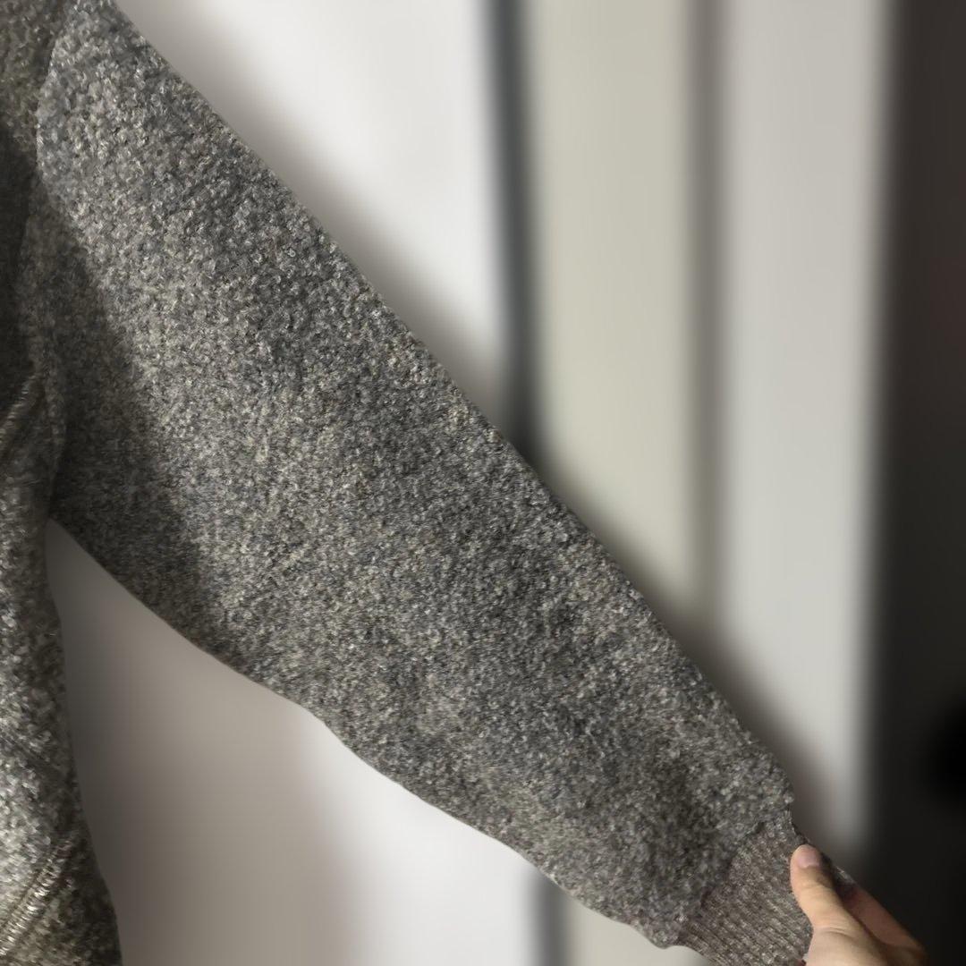 「即日発送」M BRITISH WOOLグレー系 Vネック 長袖ニットセーター — image 5