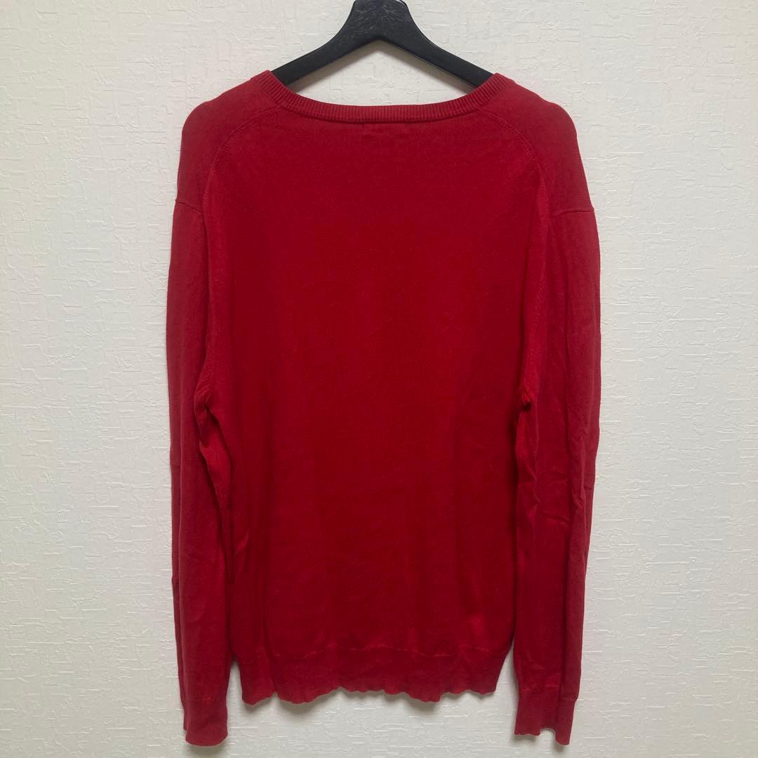 Gap ギャップ　レッド Vネック コットン　ニット　サイズL — image 4