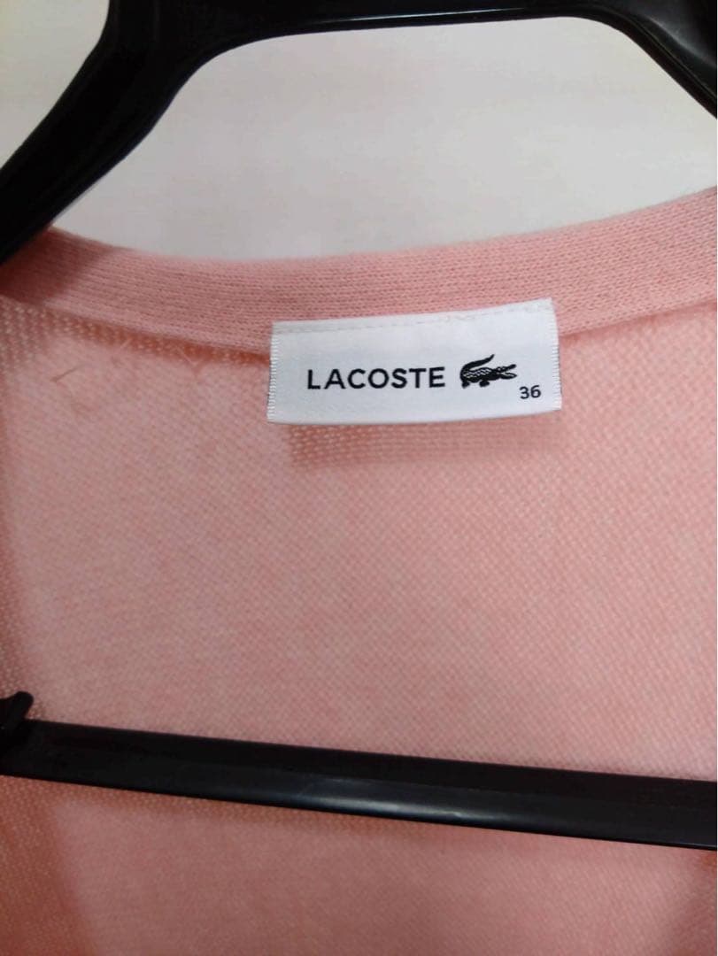 LACOSTE ピンク カーディガン 36 — image 3