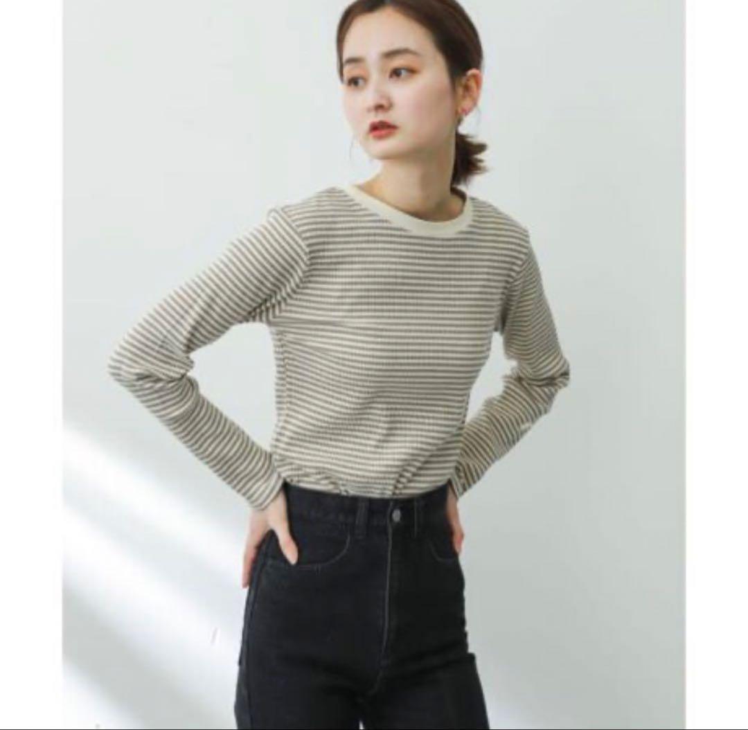 クルーネックリンガーボーダーTシャツ — image 2