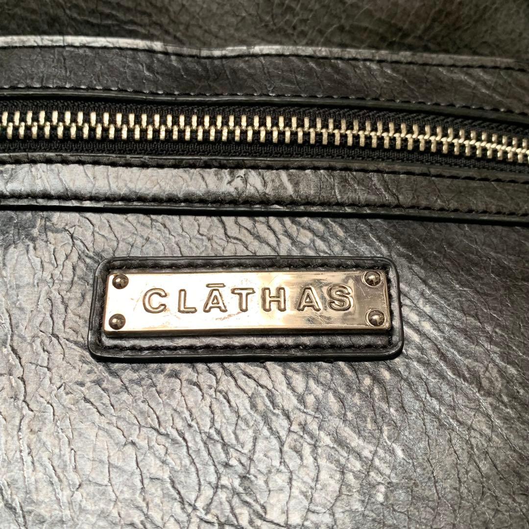 CLATHAS クレイサス トートバッグメタリックグレーA4エナメル調　y2k — image 2