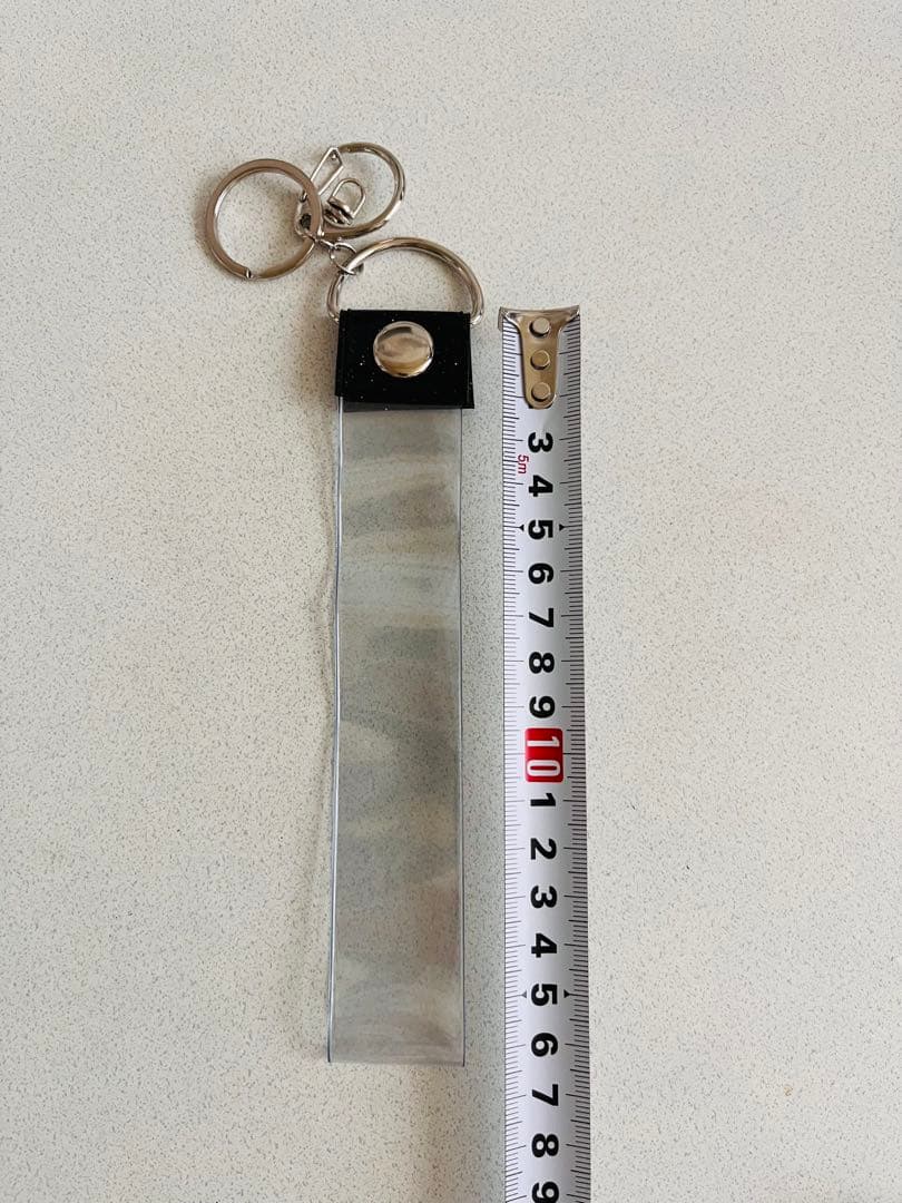 【新品】銀テープホルダー 30x2.8cm キーホルダー付きブラック推し活 — image 3
