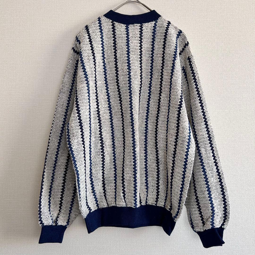 RODEO ニット メンズ レディース M 紺 レトロ ワッペン ゆるだぼ — image 4