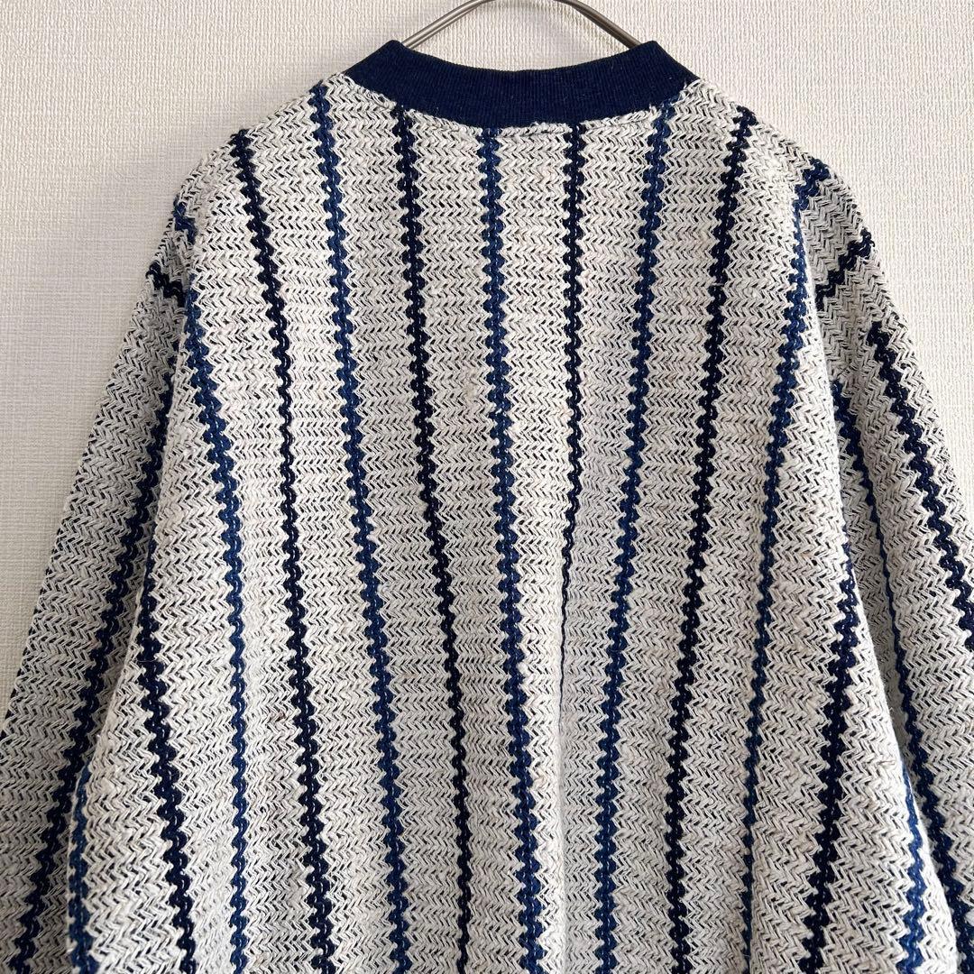 RODEO ニット メンズ レディース M 紺 レトロ ワッペン ゆるだぼ — image 5