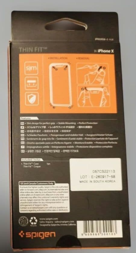 Spigen iPhone X ケース THIN FIT — image 2