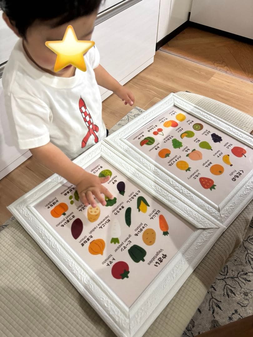 【A4+2L 2枚セット】野菜　おうちで自然に覚える知育ポスター　日本語＋英語 — image 4
