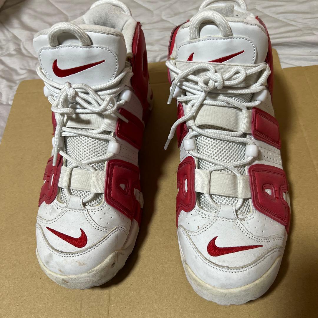 NIKE Air More Uptempo ホワイト レッド — image 2
