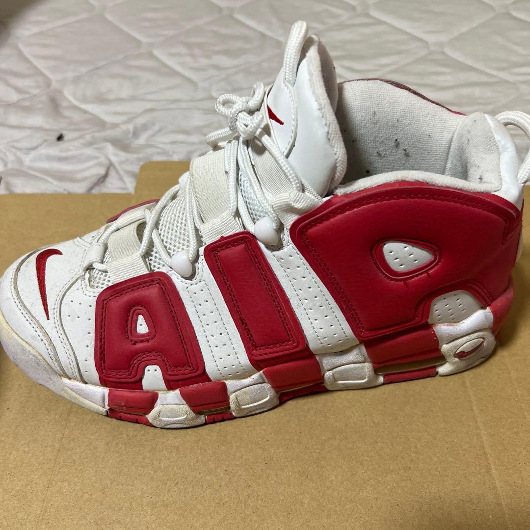 NIKE Air More Uptempo ホワイト レッド — image 3