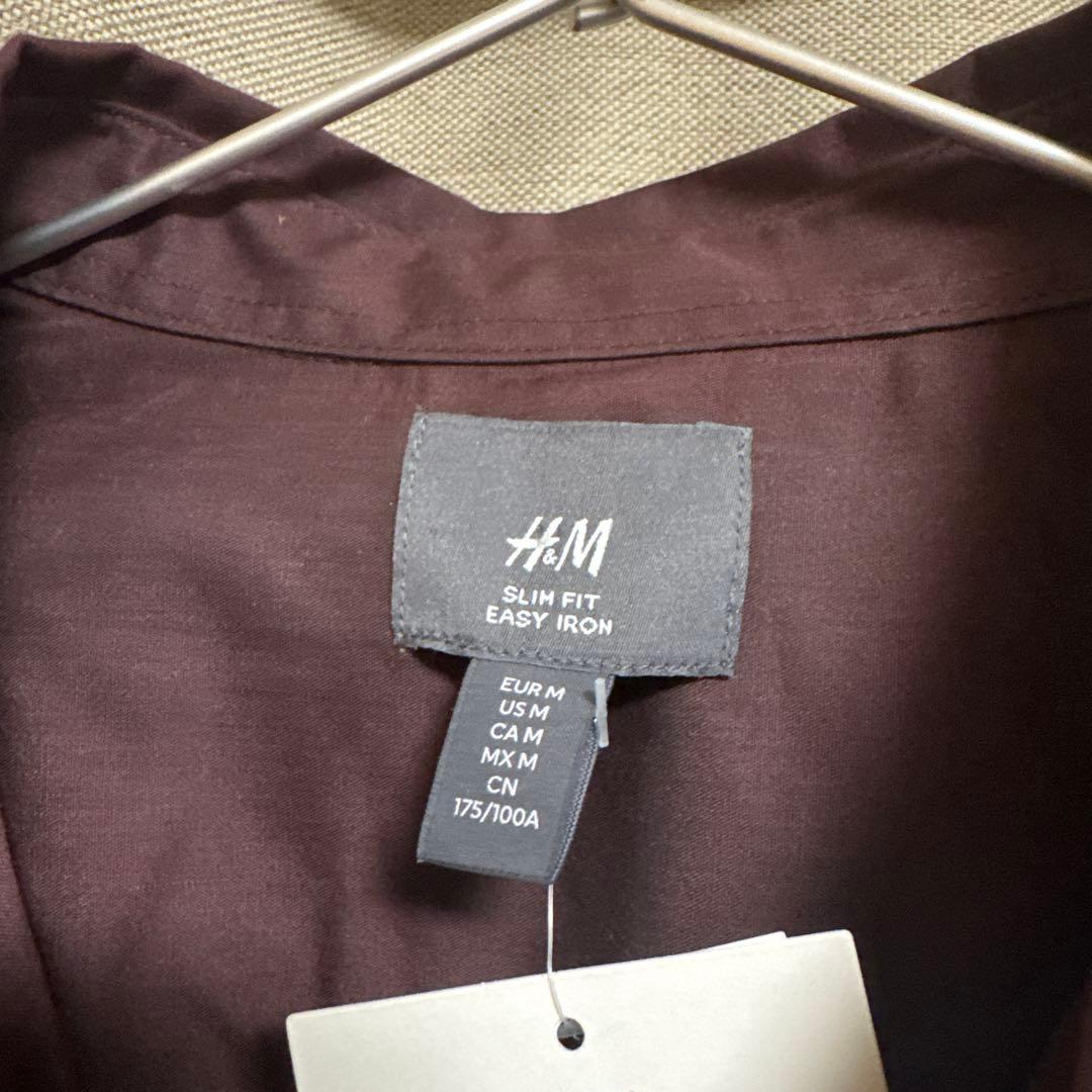 H&M スリムフィット 長袖シャツ ワインレッド 4 — image 2