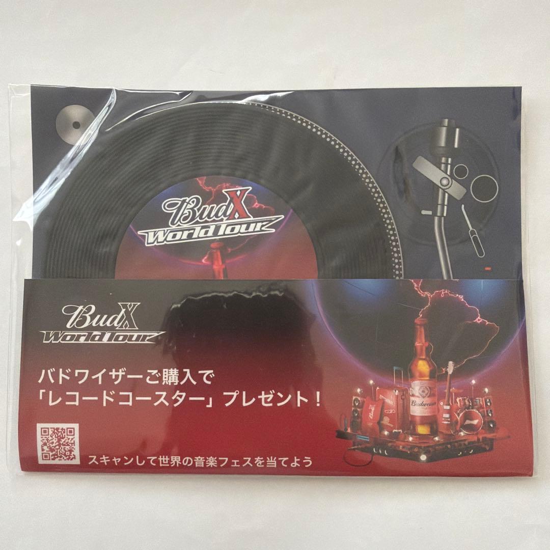 ⭐️新品・未使用⭐️ バドワイザーレコード型ラバーコースター　限定非売品 — image 2