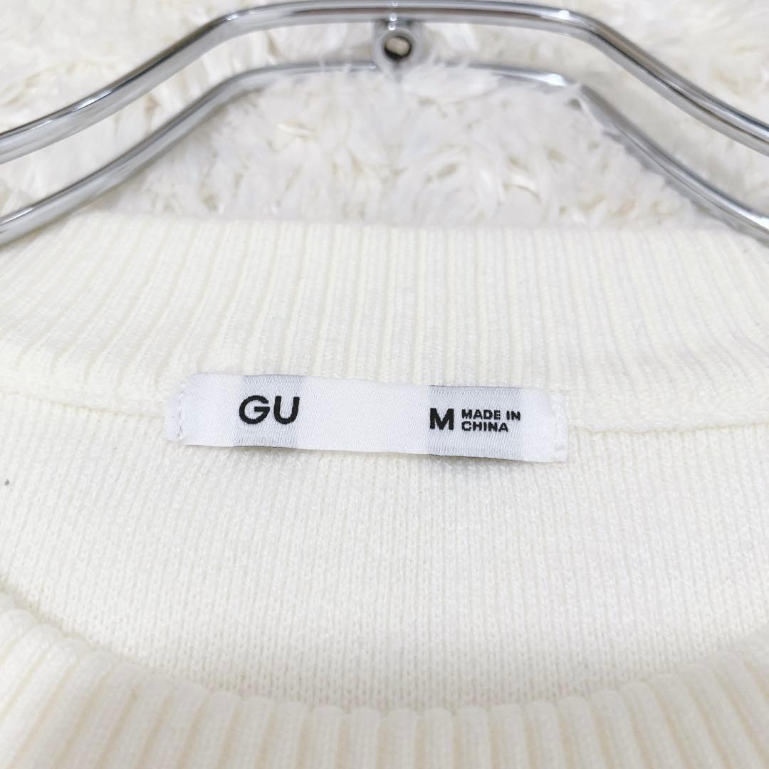 ジーユー GU クルーネックニット ホワイト シンプル カジュアル 秋冬 — image 5