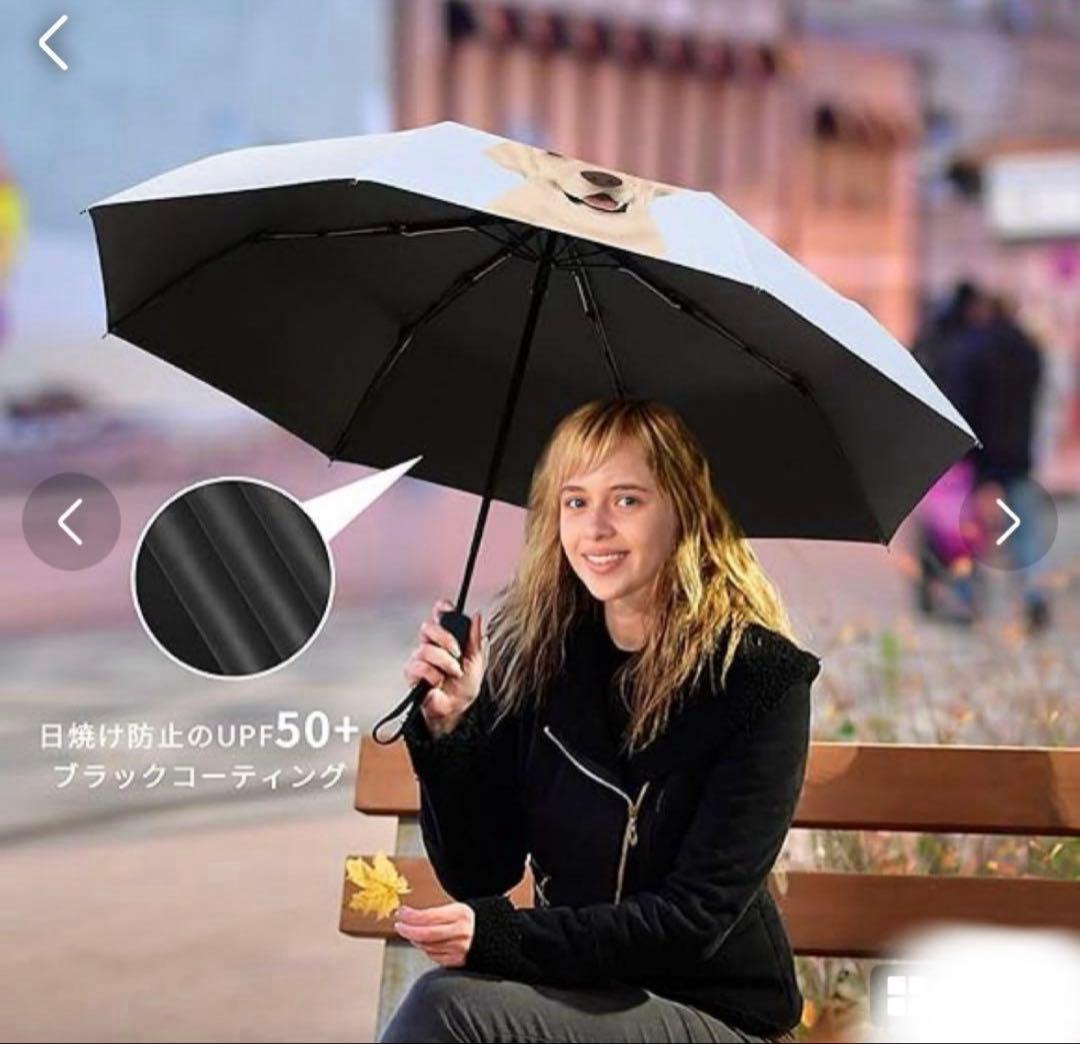 折りたたみ傘RainAway白い猫と犬自動開閉ジャンプUPF50紫外線カット — image 4