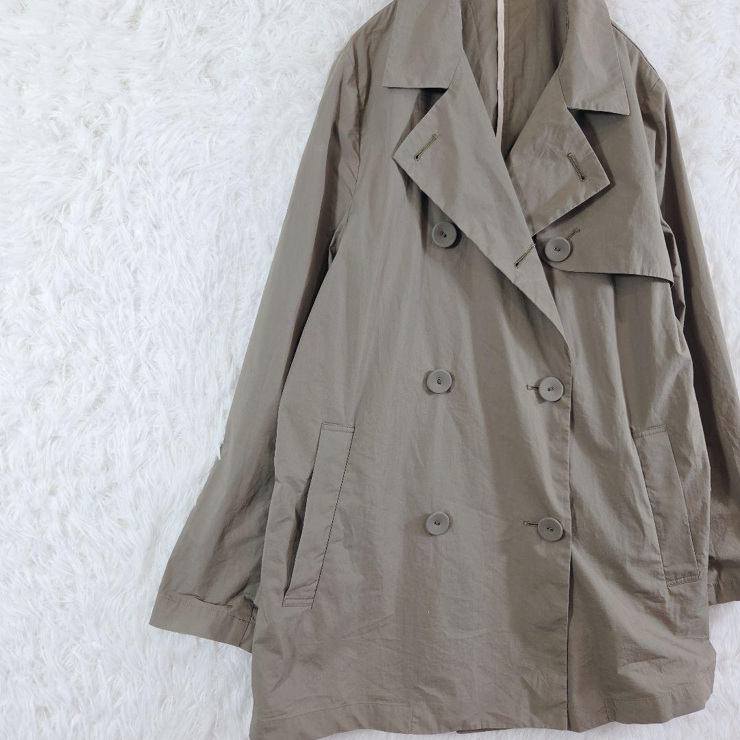 LAUTREAMONT　トレンチコート　春アウター　カーキ　M 薄手　ショート丈 — image 4
